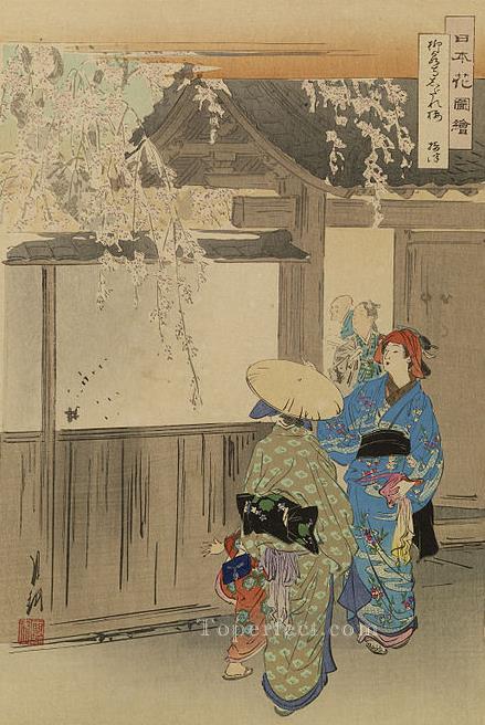 nihon hana zue 1896 Ogata Gekko japonés Pintura al óleo